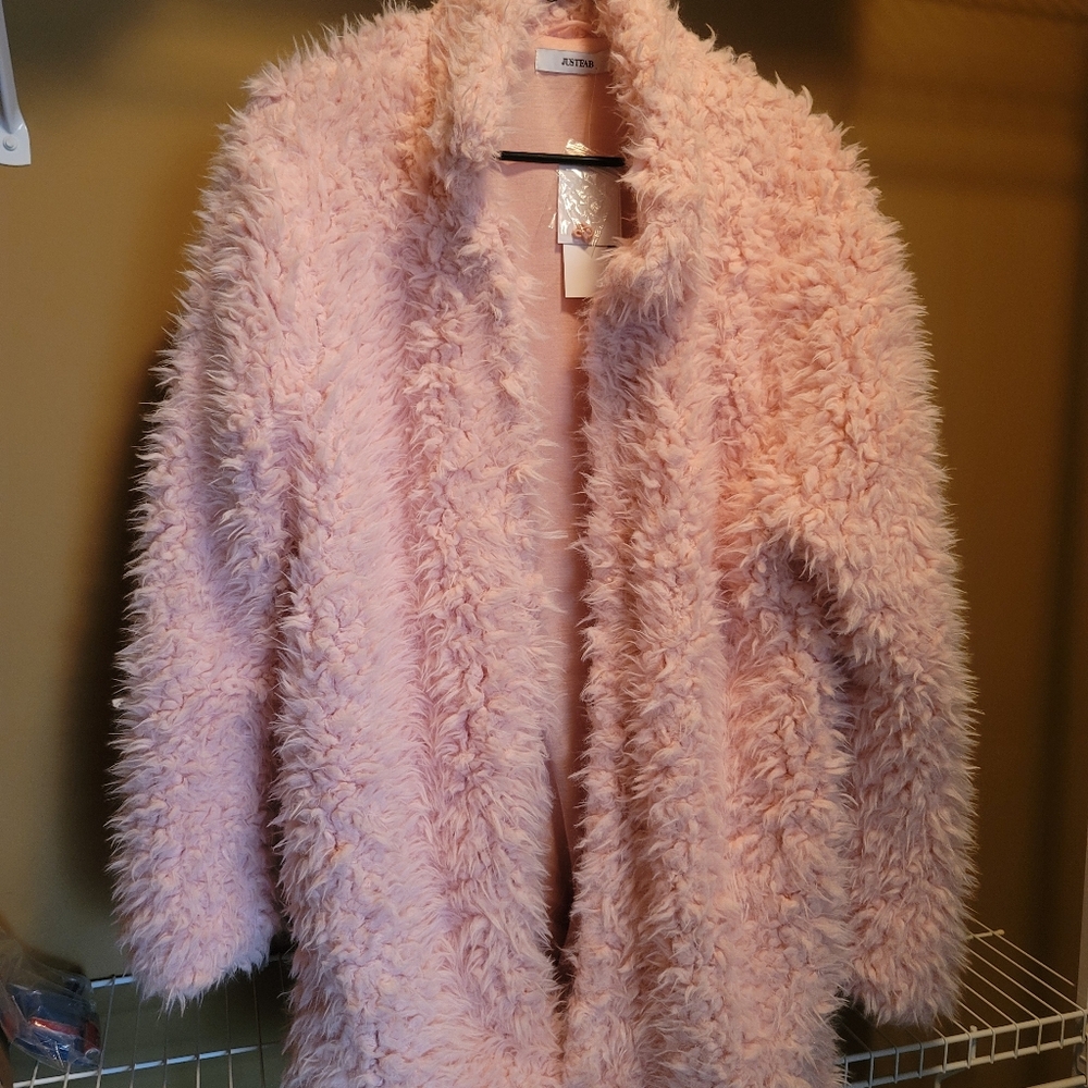 Soft pink fuzzy jacket size xxl